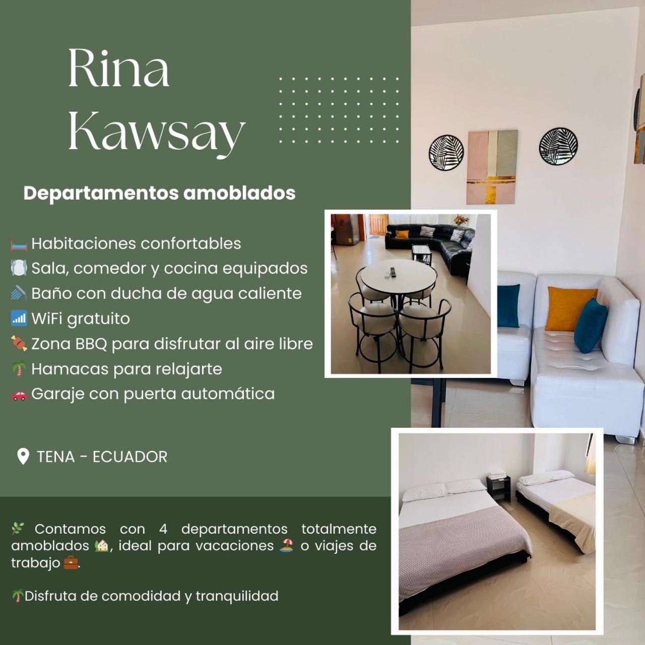 Rinakawsay - Viveviajando Apartamento Amoblado En Tena Eksteriør billede